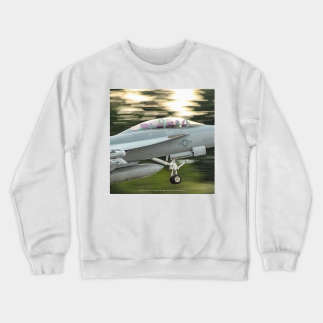 Growler - F/A-18 Super Hornet Motion Blur Crewneck Sweatshirt by acefox1